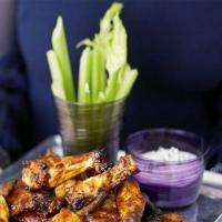 Celery sticks with blue cheese dip_image
