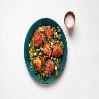 Roast Chicken Thighs with Peas and Mint_image