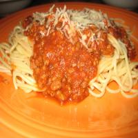 Italian Spaghetti With Meat Sauce_image