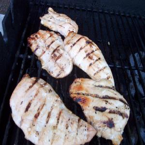 Grilled Chicken Breasts and Asparagus With Orange Glaze image