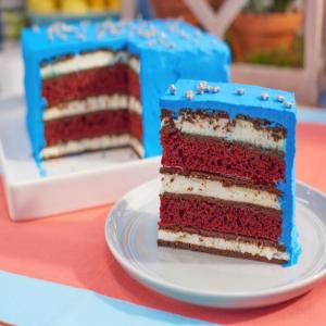 Red, White and Blue Ice Cream Sandwich Cake_image