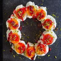 Clementine, cranberry & pistachio meringue wreath image