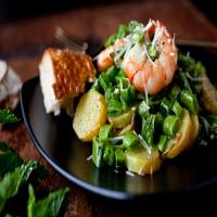 Shrimp, Sugar-Snap Pea and Potato Salad With Mint and Pecorino_image