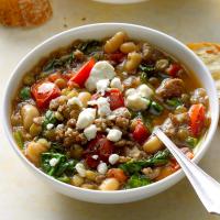 Spinach and Sausage Lentil Soup_image