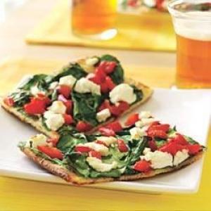 Goat Cheese-Spinach Pizza image