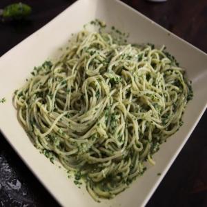 True Ligurian Pesto with Spaghetti image