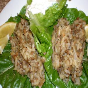 Lebanese Mjadra - Lentil & Rice Lettuce Cups image