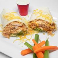 Buffalo or Barbeque Chicken and Rice Wraps image