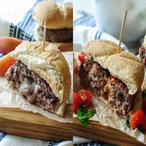 One Recipe, Two Meals: Stuffed Burgers with So. Much. Cheese. image