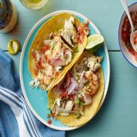 Tilapia and Shrimp Tacos with Cabbage Slaw image
