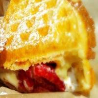Strawberry / Banana Belgian waffle smores_image