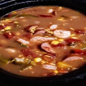 Creole, slow-cooker sausage & shrimp gumbo_image