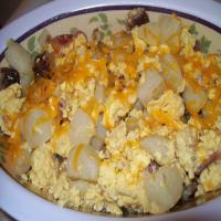 Scrambled Eggs/Bacon, Potatoes, Peppers and Onions and Sausage image