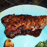 Grilled T-Bone Steaks With Bourbon-Peppercorn Mop Sauce_image