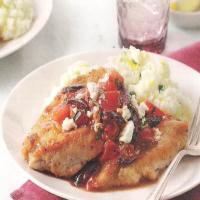 Greek Chicken Cutlets with tomatoes and olives_image