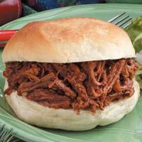Slow-Cooked Shredded Beef Sandwiches image