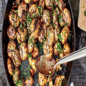 Grilled Potatoes With Red Miso Butter_image