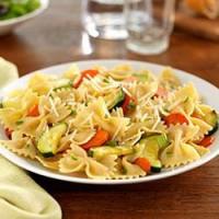 Farfalle with Zucchini, Carrots, Fennel, Marjoram and Parmigiano-Reggiano Cheese image