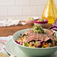 Chipotle Burrito Bowl with Blistered Veggies and Marinated Steak image