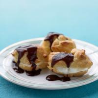 Cream Puffs with Ice Cream and Hot Fudge Sauce image