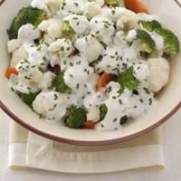 Veggies with Creamy Chive and Onion Sauce image