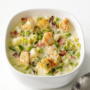 Potato-Leek Soup With Bacon_image