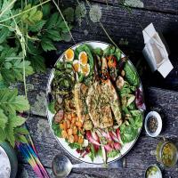 Grilled Halibut Niçoise with Market Vegetables image