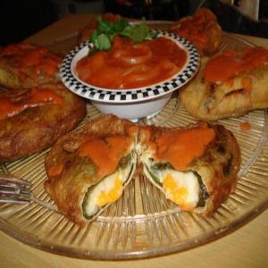 Chiles Rellenos and Tomato Cumin Sauce (Stuffed Poblano Peppers)_image