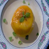 Poached Peaches in Mint Syrup image