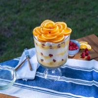 Fresh Orange Trifle with Ladyfingers, Raspberries and Boozy Cream_image