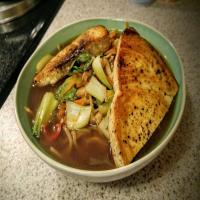Swordfish over Ginger Hot and Sour Soba Soup_image
