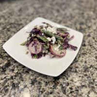 Red Cabbage-Asparagus Salad with Tahini Dressing image