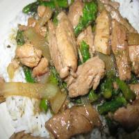 Spicy Stir-Fried Pork, Asparagus, and Onions With Lemon Grass_image