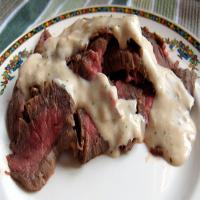 Marinated Flank Steak With Mustard Sauce_image