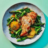 Citrus Chicken With Asparagus And Peas_image