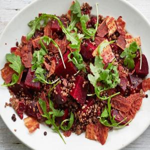 Beetroot, bacon, cranberry & grain salad image