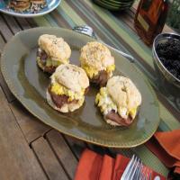 Country Ham and Fried Egg on Angel Biscuits_image