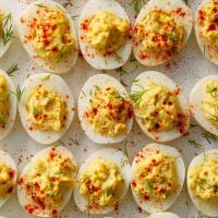 Pressure-Cooker Garlic-Dill Deviled Eggs image