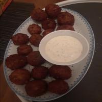 Mom's Potato Fritters with Lemon-Dill Dipping Sauce image