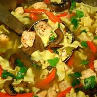 Grilled Chicken Noodle Soup_image