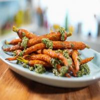 Roasted Carrots with Carrot Top Pesto image