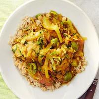 Moroccan chicken with fennel & olives image