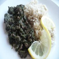 Lina's Awesome Lebanese Spinach, Beef & Rice! image