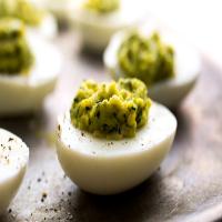 Pesto-Filled Deviled Eggs image