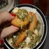 Arepitas With Chimichurri and Queso Fresco_image
