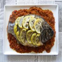 Lemon Grilled Whole Tilapia With Grilled Bell Pepper Salsa #RSC image