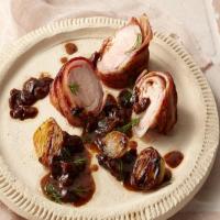 Bacon-Wrapped Pork Tenderloin with Sour Cherry Sauce image