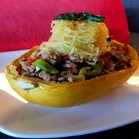 Roasted Spaghetti Squash with Ground Turkey and Vegetables_image