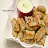 Baked Southwestern Chicken Egg Rolls with Avocado Ranch Dipping Sauce Recipe - (4.5/5) image
