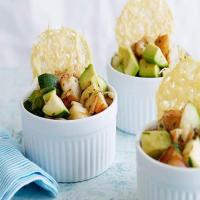 Shrimp and Avocado Salad with Frico Chips image